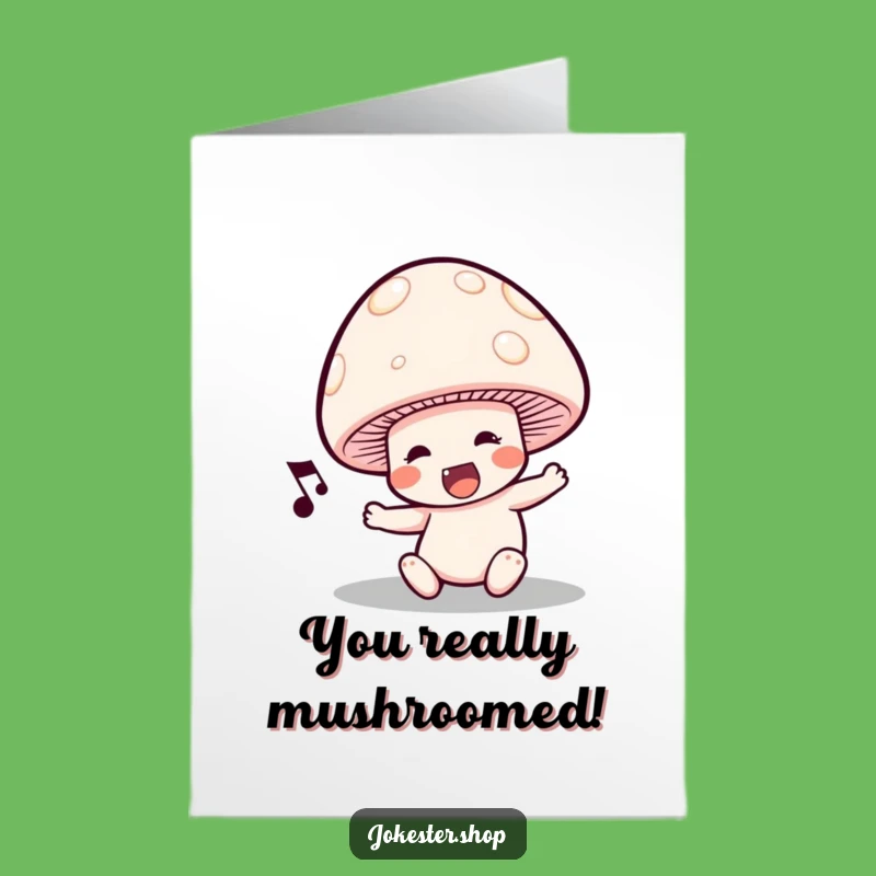 Free Printable Congrats Card: Mushroom Mishap, Humorous Downloadable Gift