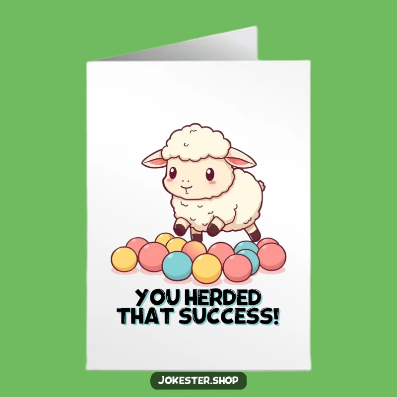 Free Printable Sheep Congratulations Card - Funny Downloadable Gift for Achievements