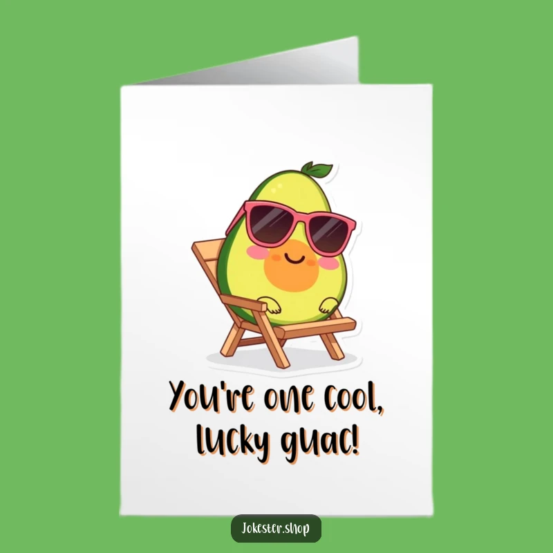 Free Printable Congrats Card: Avocado Achieves Peak Chill!