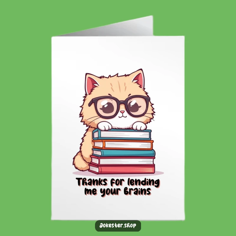 Free Printable Cat Thank You Card: Wise Words Downloadable Gift for Bookish Gratitude