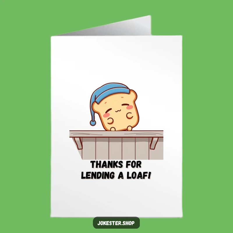 Free Printable Funny Thank You Card: Sleepy Bread Falling - Hilarious Downloadable Gift