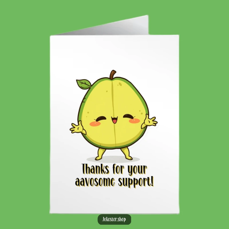 Free Printable Thank You Card: Avocado Split - Express Gratitude with Humor, Downloadable