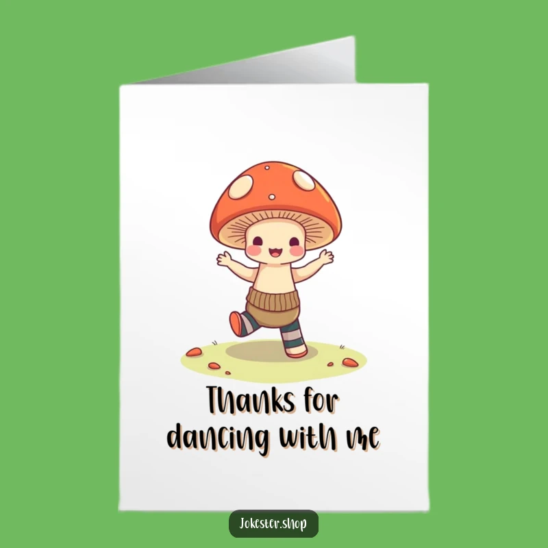 Free Printable Thank You Card: Mushroom's Dance of Gratitude, Downloadable Fun