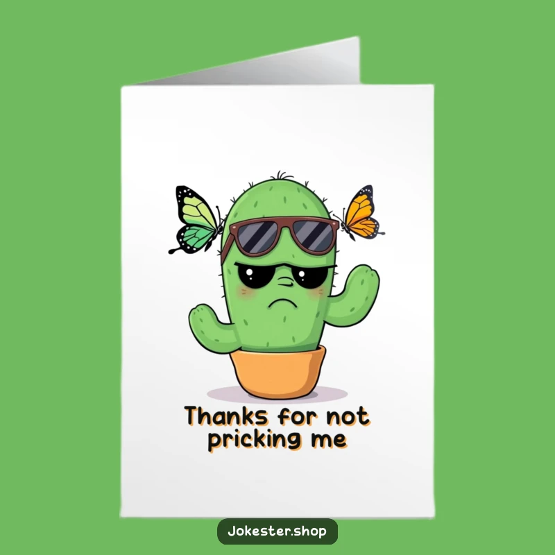 Free Printable Thank You Card: Grumpy Cactus's Shade, Downloadable Thanks