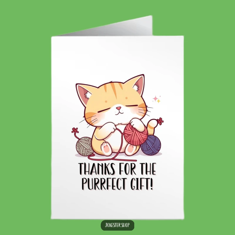 Free Printable Thank You Card: Cat's Sleepy Thanks - Funny Downloadable