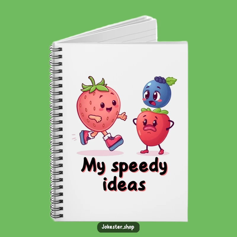 Funny Fruit Race Notebook: Strawberry Skater Journal, Witty Funny Gift