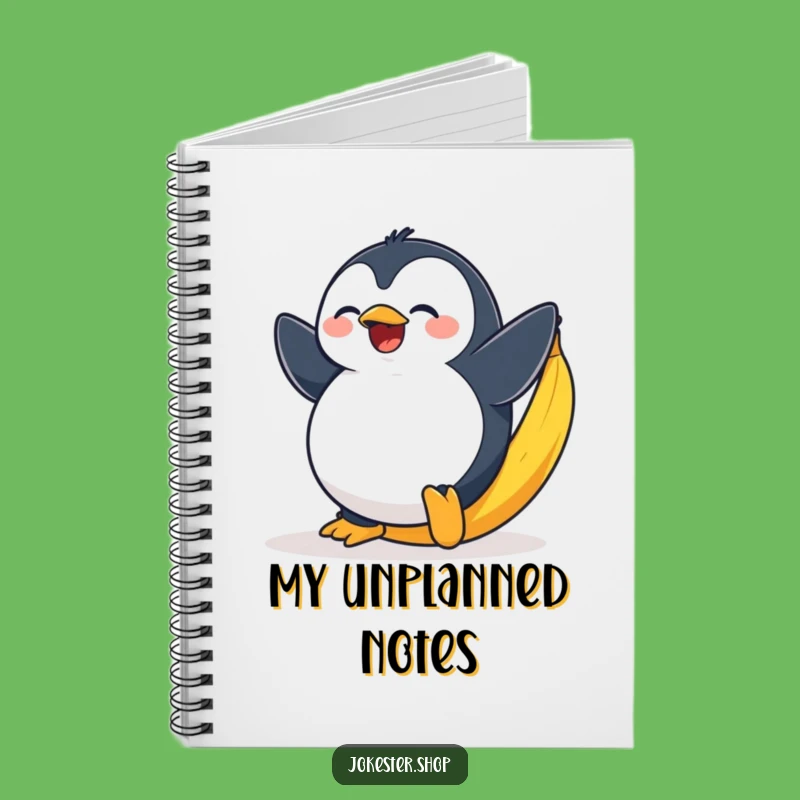 Funny Penguin Notebook - Banana Peel Slip Journal for Comedic Notes Funny Gift