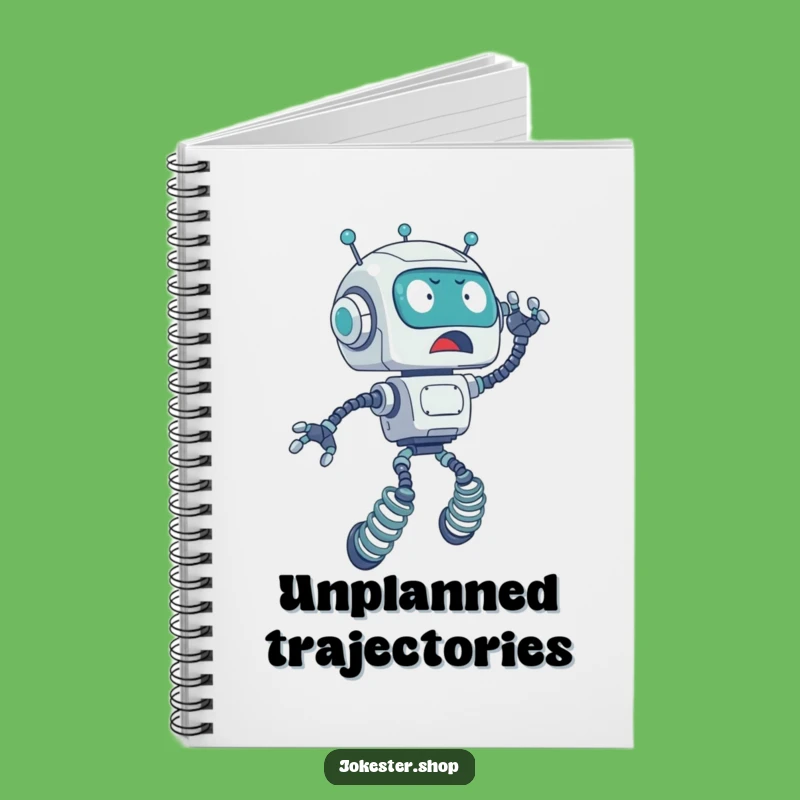 Funny Robot Spring Legs Notebook - Jot Down Your Unexpected Ideas