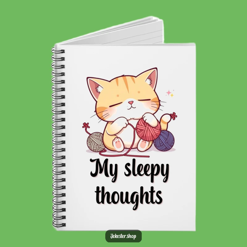 Funny Sleepy Cat Juggling Notebook: Yarn Nap Journal, Gift