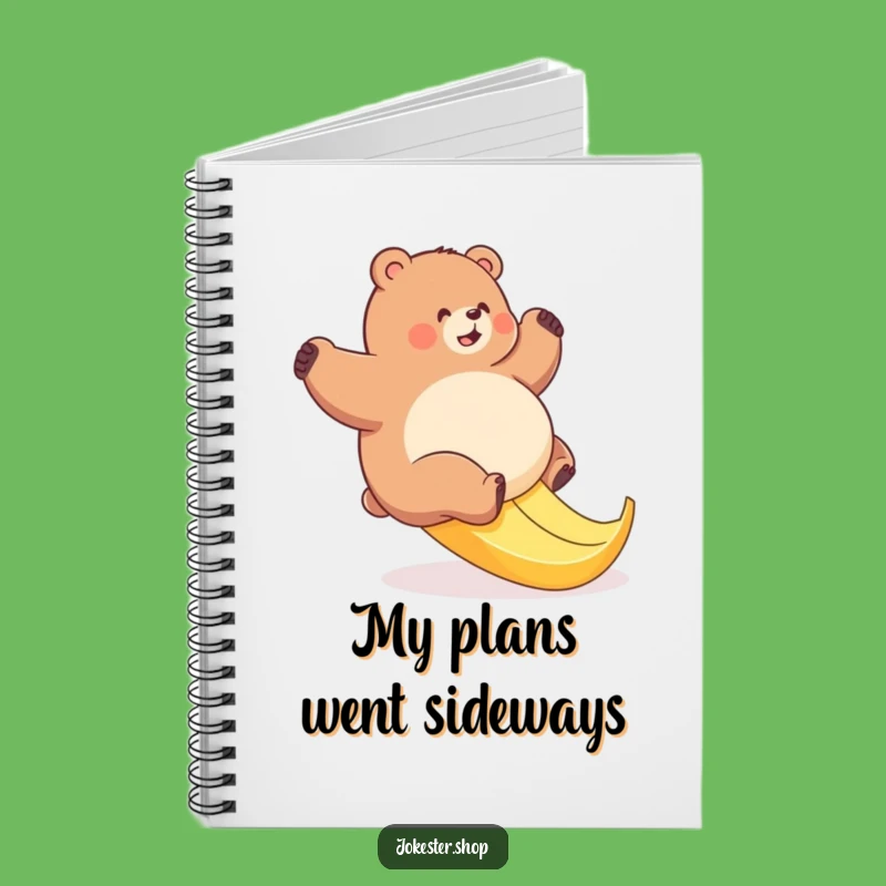 Funny Bear Banana Slip Notebook: Jot Down Notes with Hilarious Animal Art