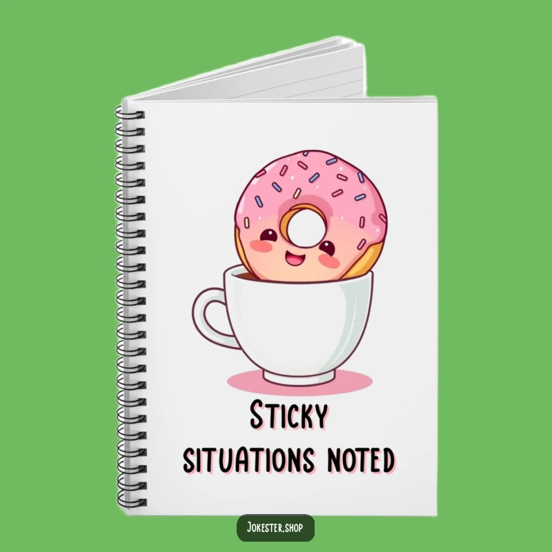 Funny Giggling Donut Notebook: Jot Down Your Thoughts with Coffee-Fueled Giggles