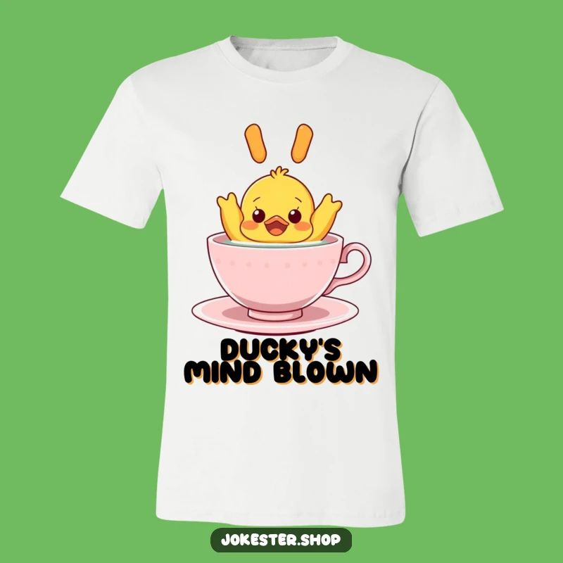 Funny Rubber Ducky Teacup T-Shirt: Surprising Humor Tee, Quack-tastic Gift!