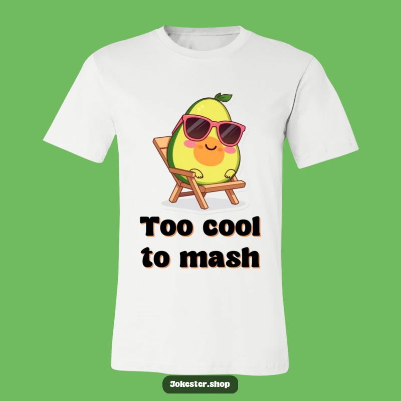 Funny Avocado T-Shirt - Sunglasses Beach Lounger Cool Character Tee Funny Gift