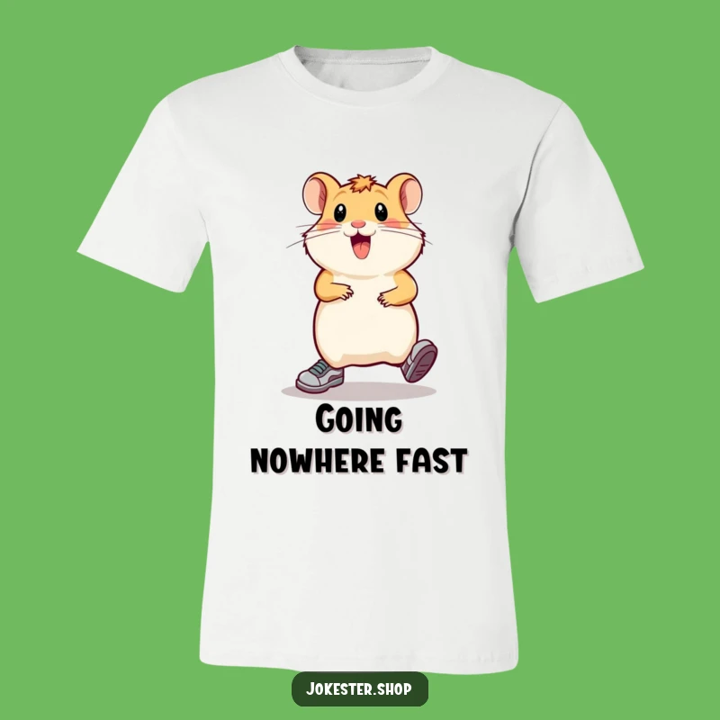 Funny Happy Hamster T-Shirt: Hilarious Sarcastic Gift for Runners and Pet Enthusiasts