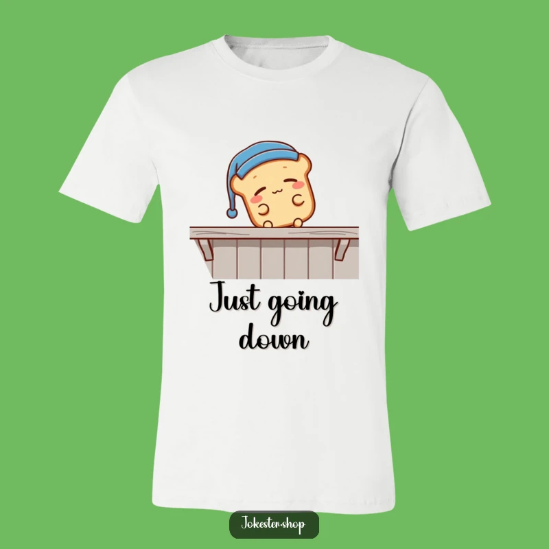 Funny Sleepy Bread Falling T-Shirt - Cozy Cartoon Comfort Gift!