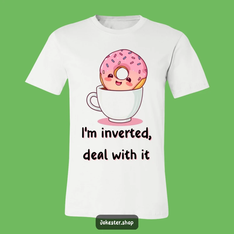 Funny Giggling Donut T-Shirt: Wear Your Morning Coffee Chaos with Joy