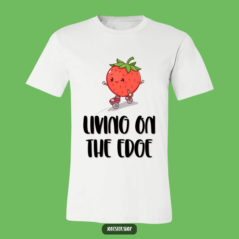 Funny Strawberry Roller Skate T-Shirt - Roll with Laughter, Great Funny Gift