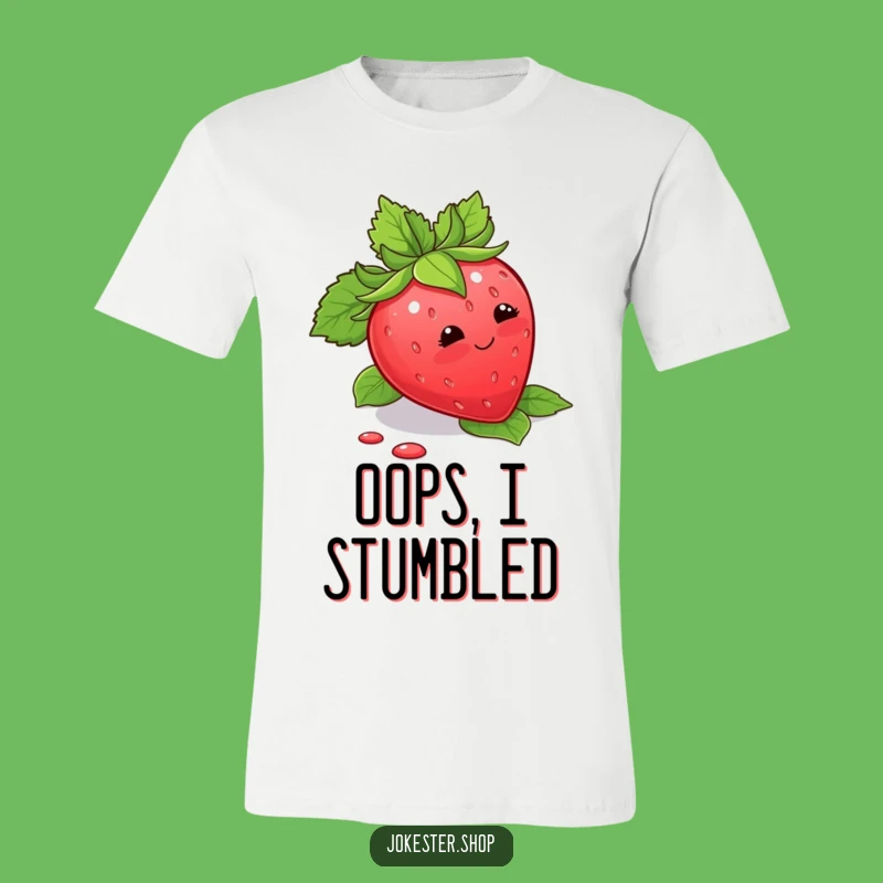 Funny Strawberry Trip T-Shirt: Cute Blushing Fruit Tee for a Perfect Quirky Gift