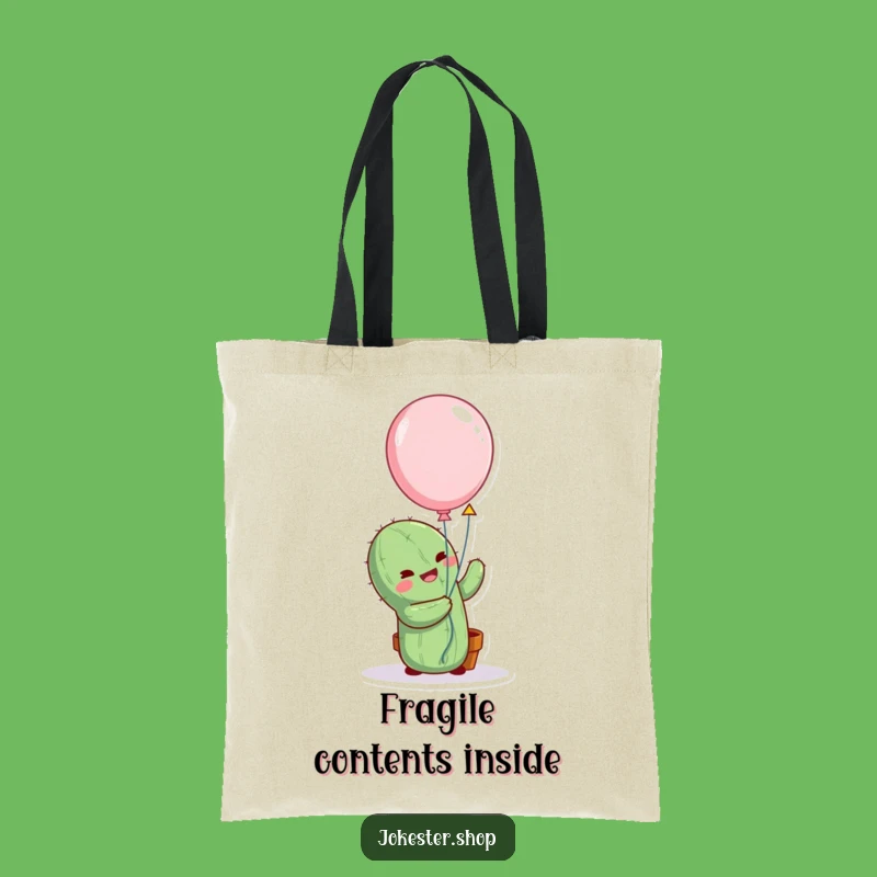 Funny Cactus Balloon Hug Tote Bag - Carry Your Laughs and Essentials!