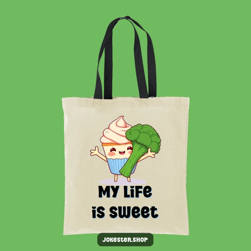 Funny Cupcake Hugs Broccoli Tote Bag - Carry Sweetness Everywhere Gift!
