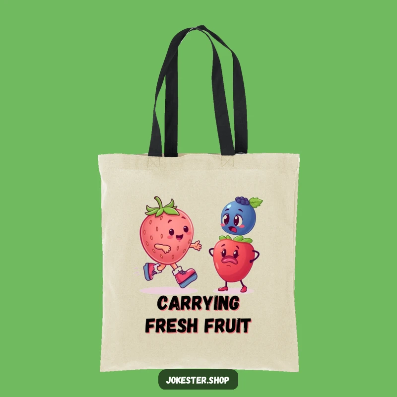 Funny Fruit Race Tote Bag: Strawberry Skater Accessory, Practical Funny Gift