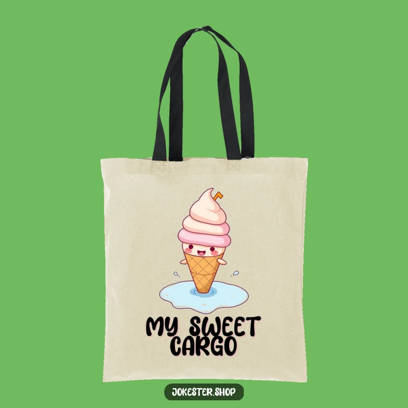 Funny Ice Cream Slipping Tote Bag - Carry Your Fun and Treats