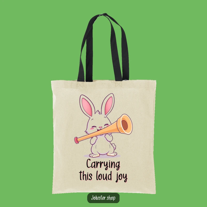 Funny Rabbit Kazoo Tote Bag: Stylish, Hilarious Accessory for Music Lovers