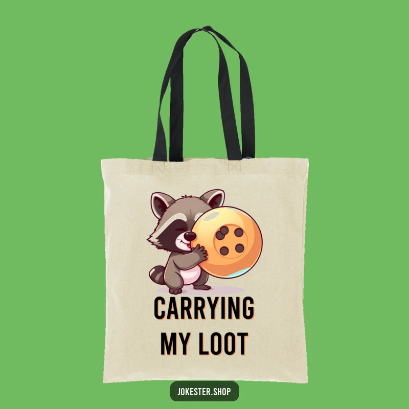 Funny Raccoon Tote Bag: Carry Your Treasures with Heist Humor, Great Gift!