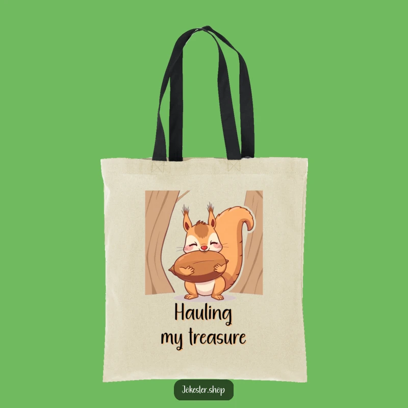 Funny Squirrel Nut Balance Tote Bag - Carry Your Treasures with Humor