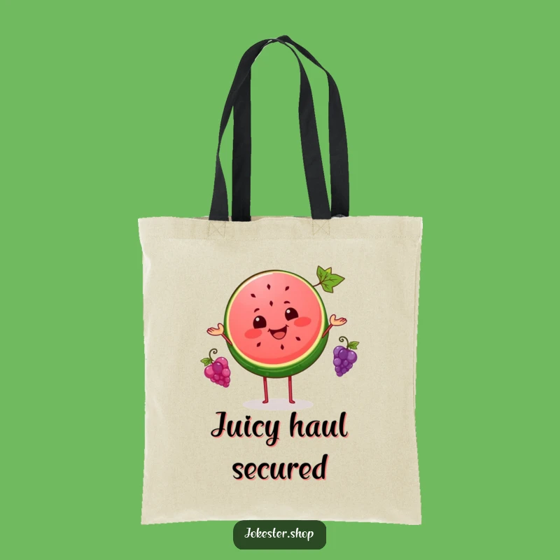 Funny Watermelon Grape Juggling Tote Bag - Stylish and Humorous Carry-All for Daily Errands
