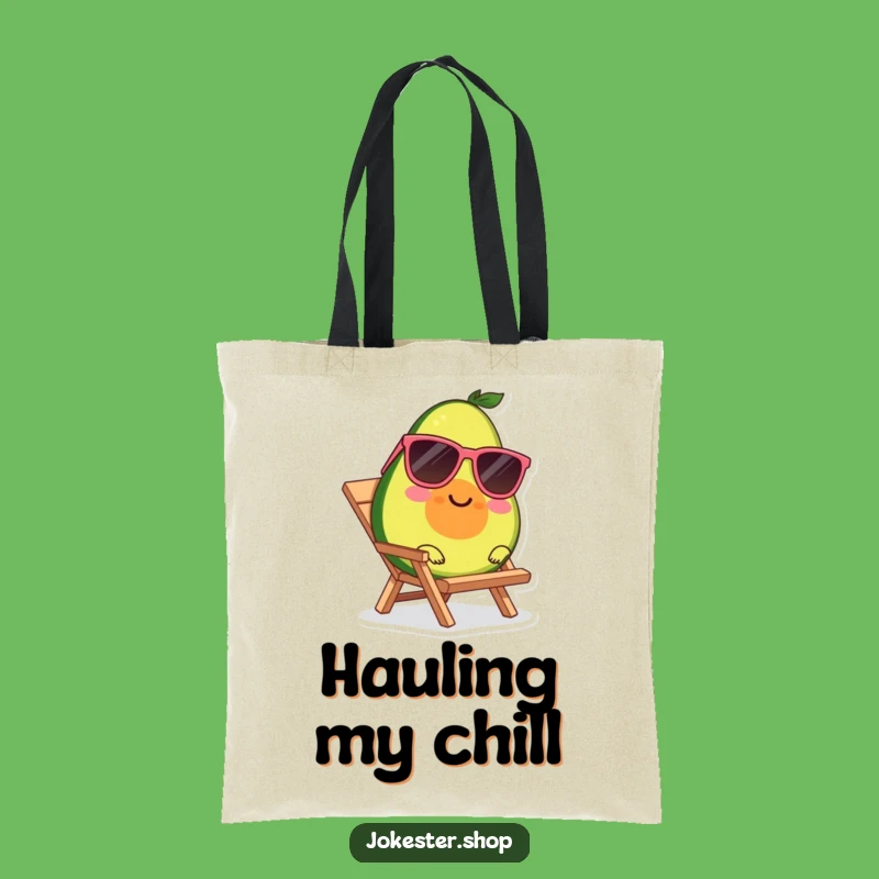 Funny Avocado Tote Bag - Sunglasses Beach Lounger Shopping Bag Funny Gift