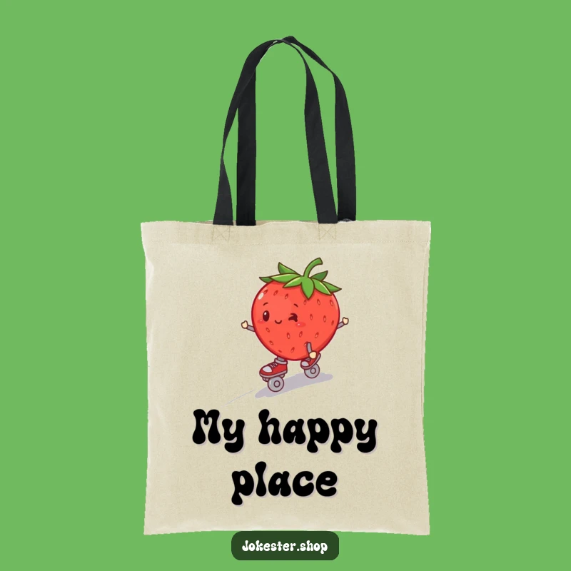 Funny Strawberry Roller Skate Tote Bag - Carry Your Fun, Chic Funny Gift