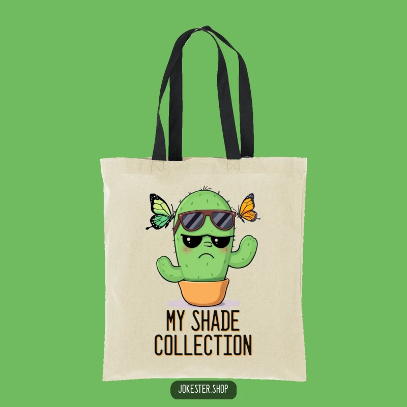 Funny Grumpy Cactus Tote Bag: Sunglasses Style, Carry Your Annoyance!